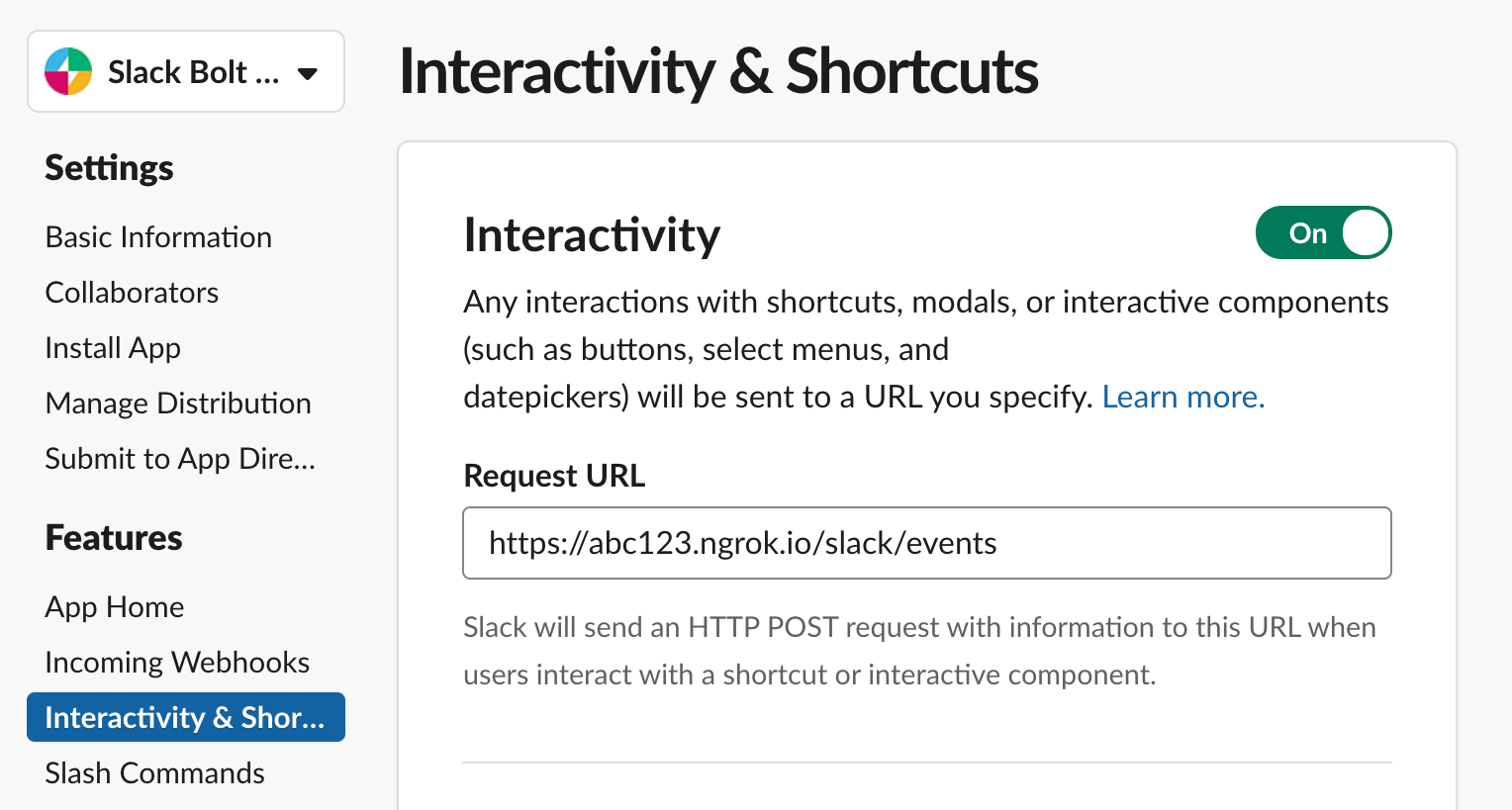 Interactivity &amp; Shortcuts page