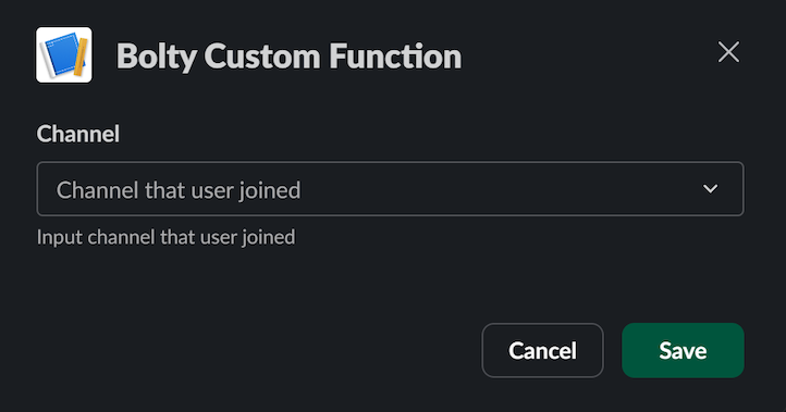 Bolty custom function